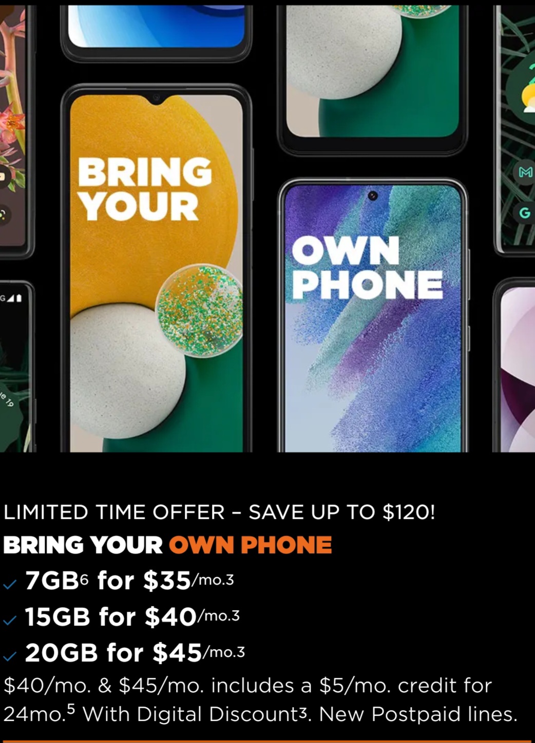 Bring Your Own Phone and Save! icon
