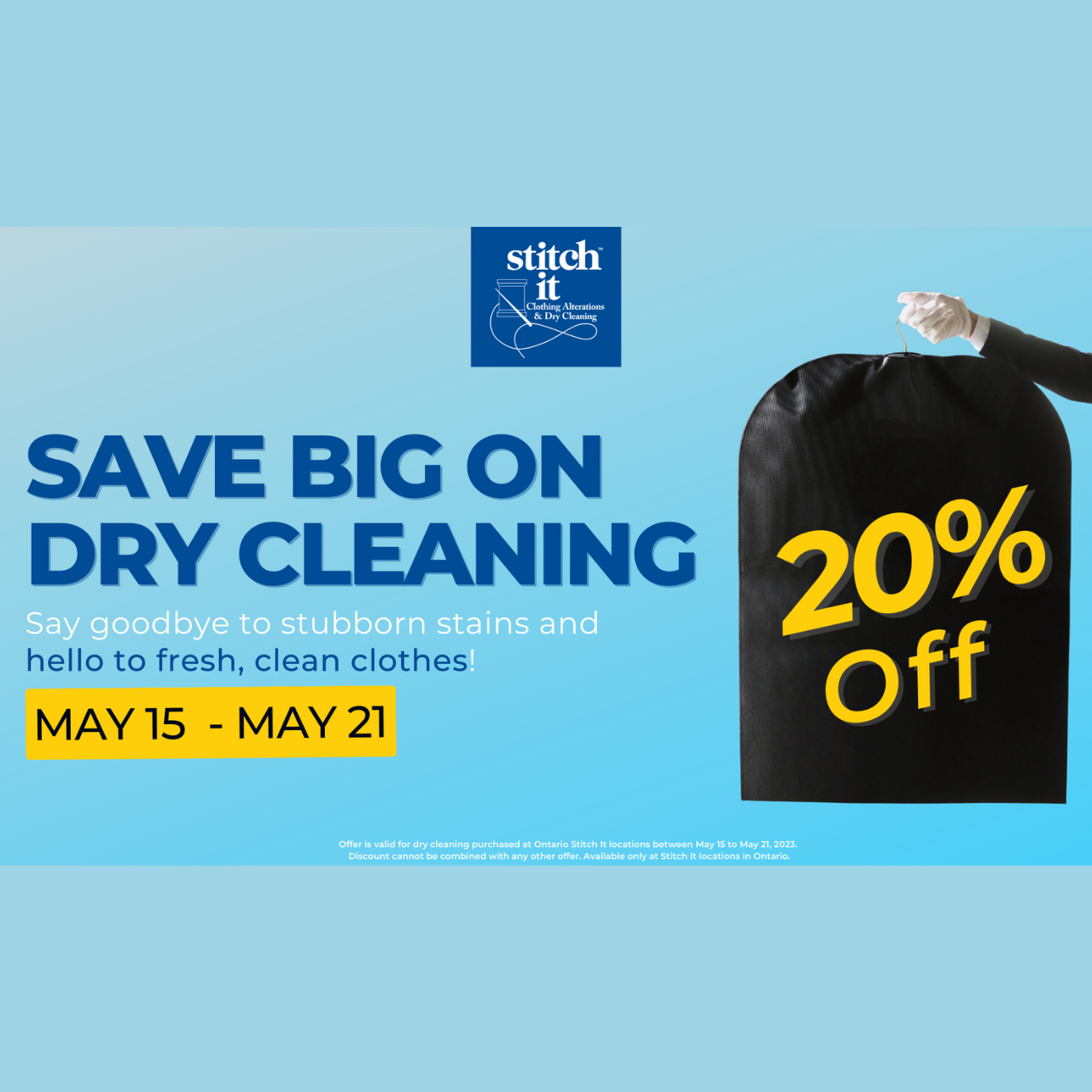 Get 20% Off Dry Cleaning at Stitch It icon