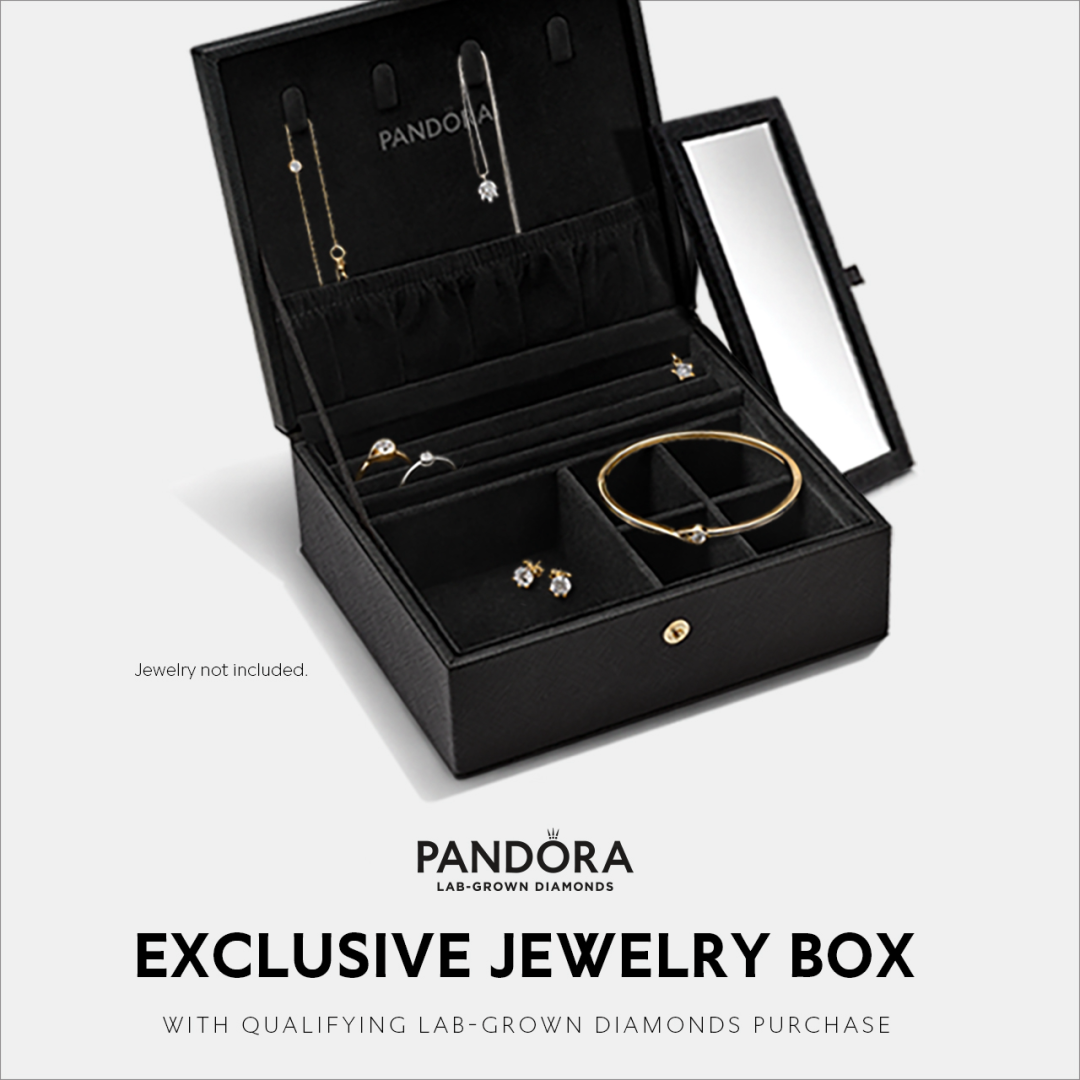 Receive limited edition jewelry box with qualifying Pandora Lab-Grown Diamond purchase icon