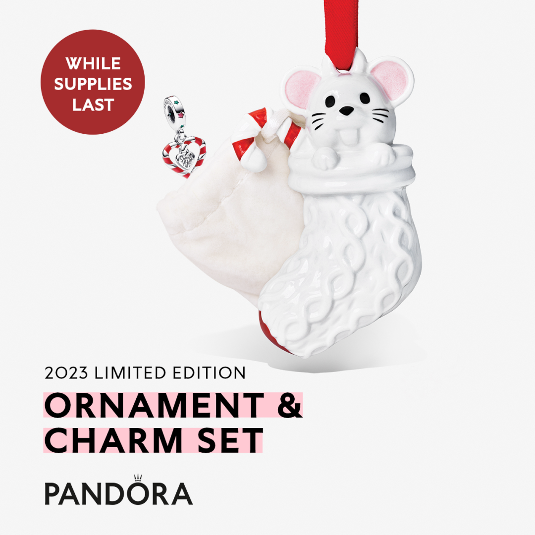 Pandora – Add some sparkle to your bracelet and your home with the 2023 Limited Edition Ornament & Charm Set. icon