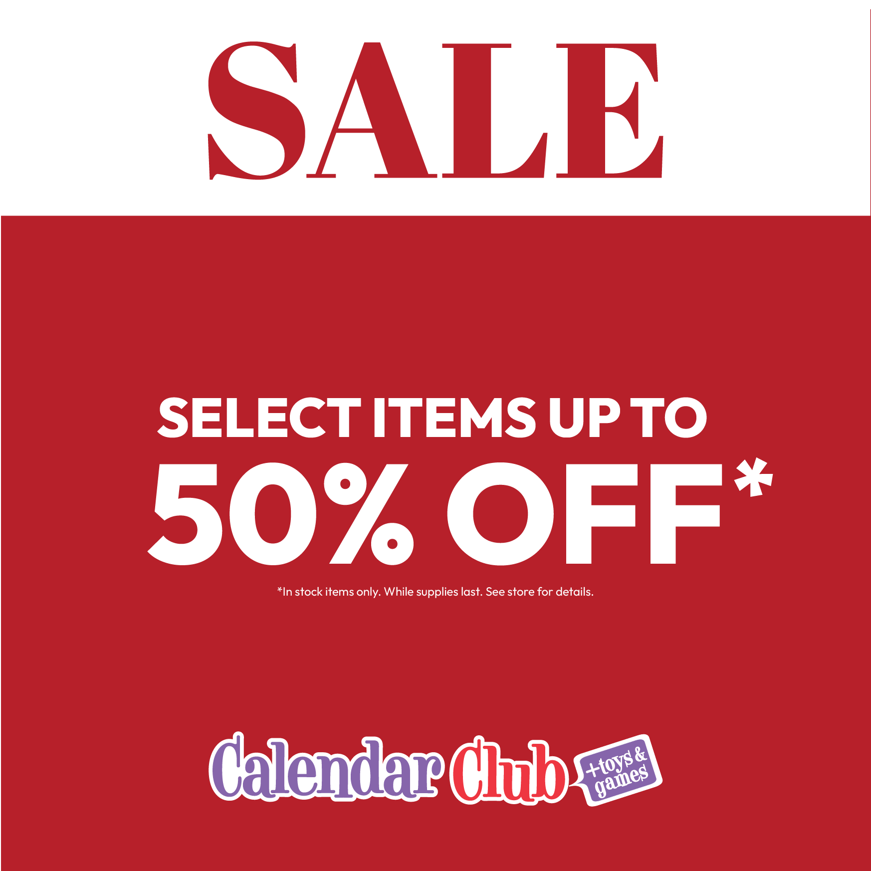 Select Items Up To 50% Off! icon