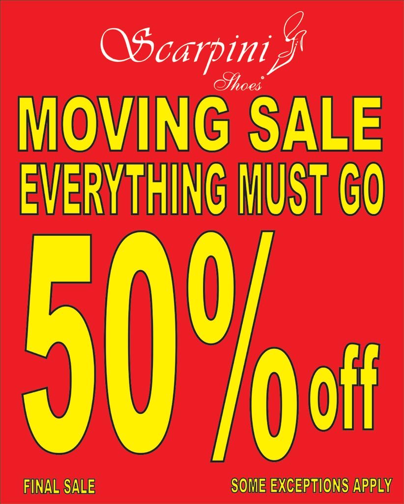 Moving Sale “Everything Must Go” icon