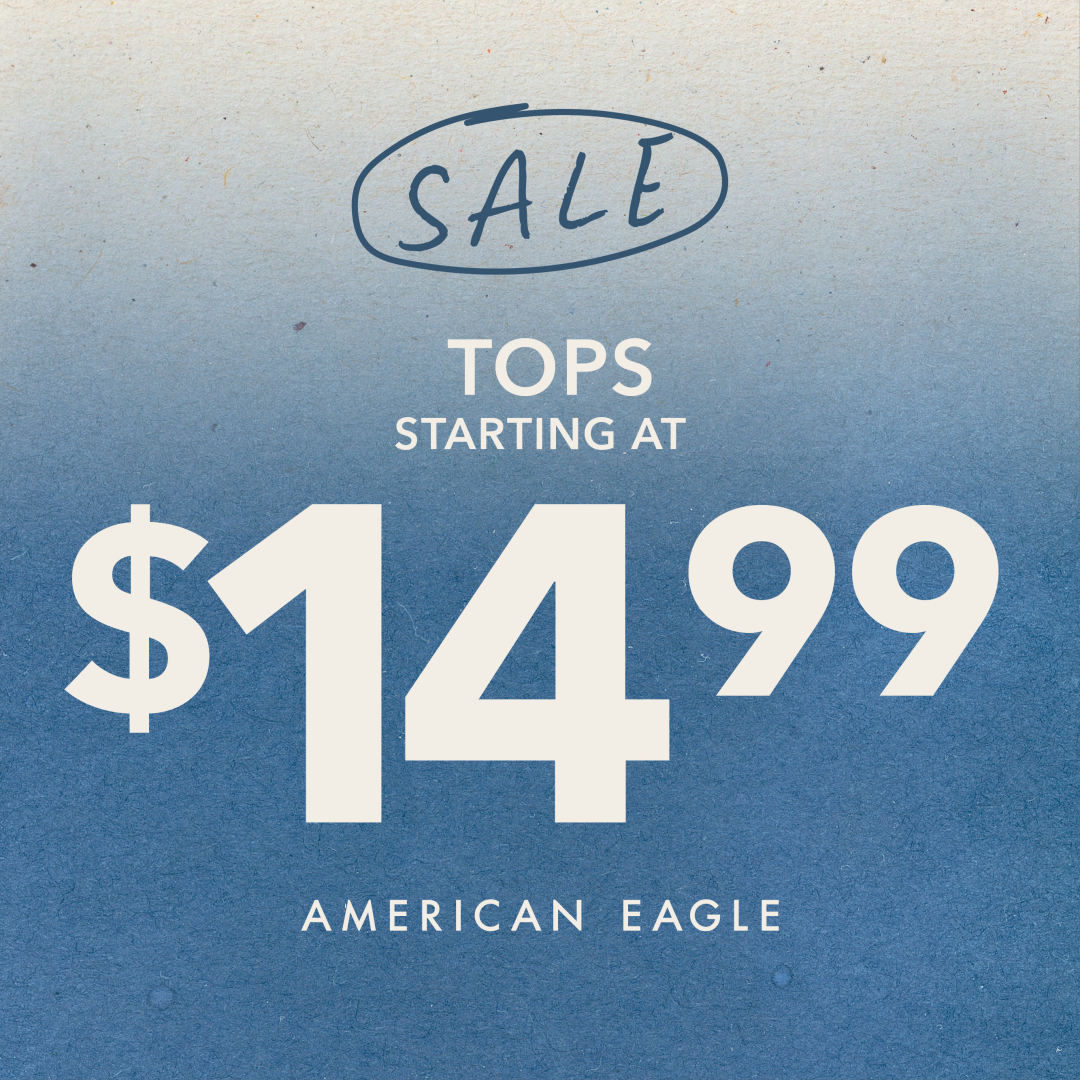 American Eagle Tops Starting at $14.99 icon