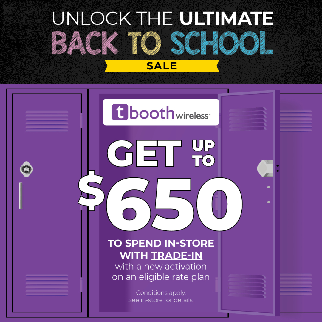 tbooth wireless – Get up to $650 to spend in-store with trade-in* icon