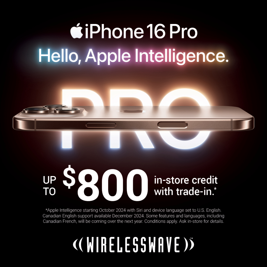 WIRELESSWAVE – Get up to $800 in-store credit with trade-in for iPhone 16* icon