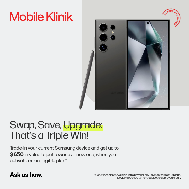 Trade-in your Samsung device and get up to $650* in value icon