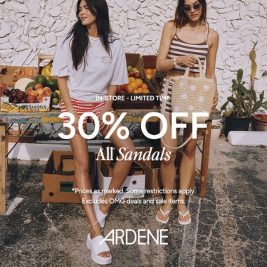 30% OFF all sandals #ardenelove icon