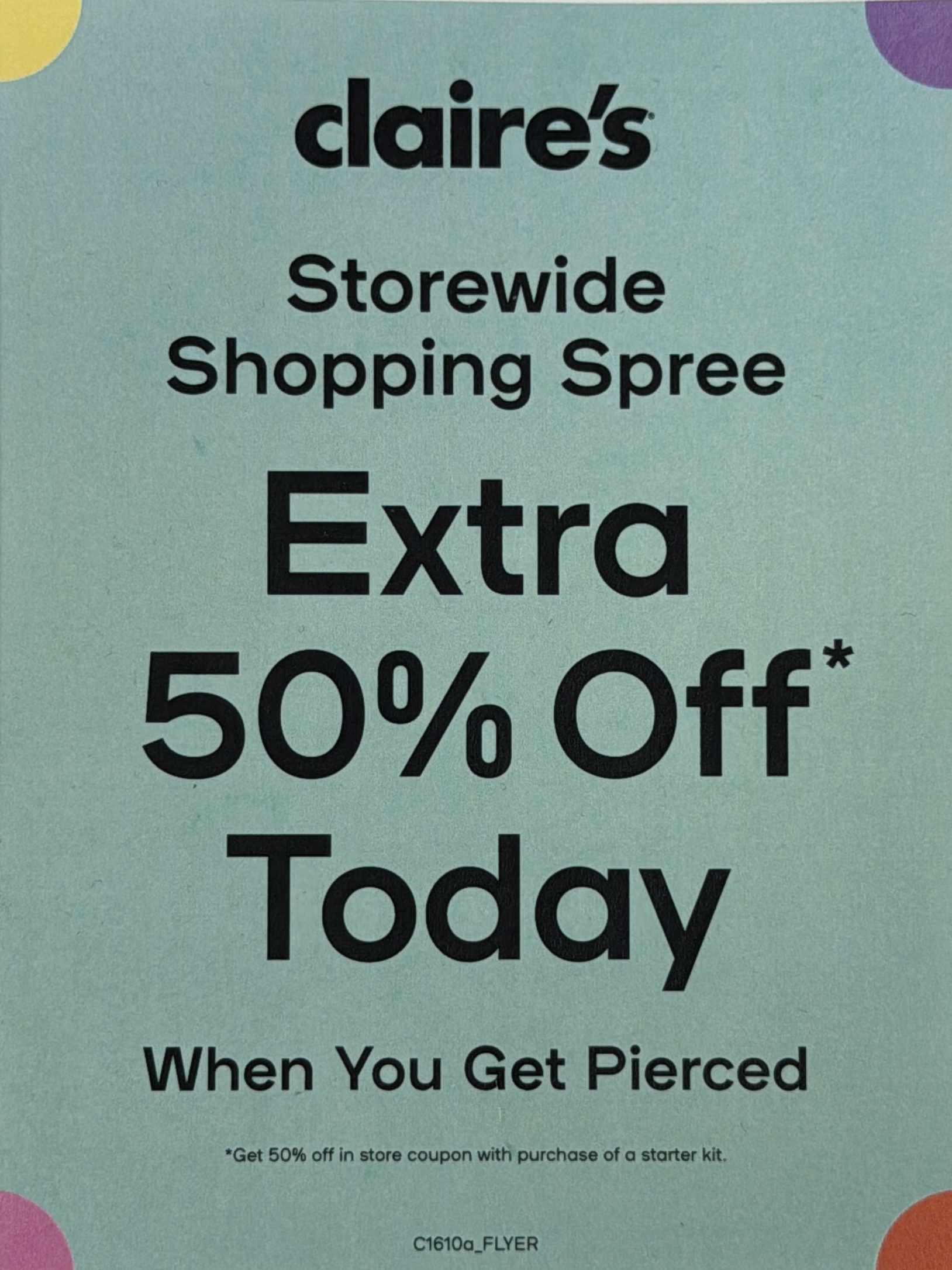 50% off your purchase! icon