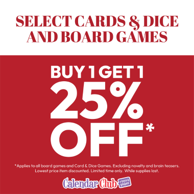 Select Board &amp; Card Games Buy 1 Get 1 25% off icon