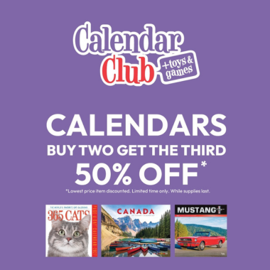 Calendars Buy 2 get a 3rd 50% off